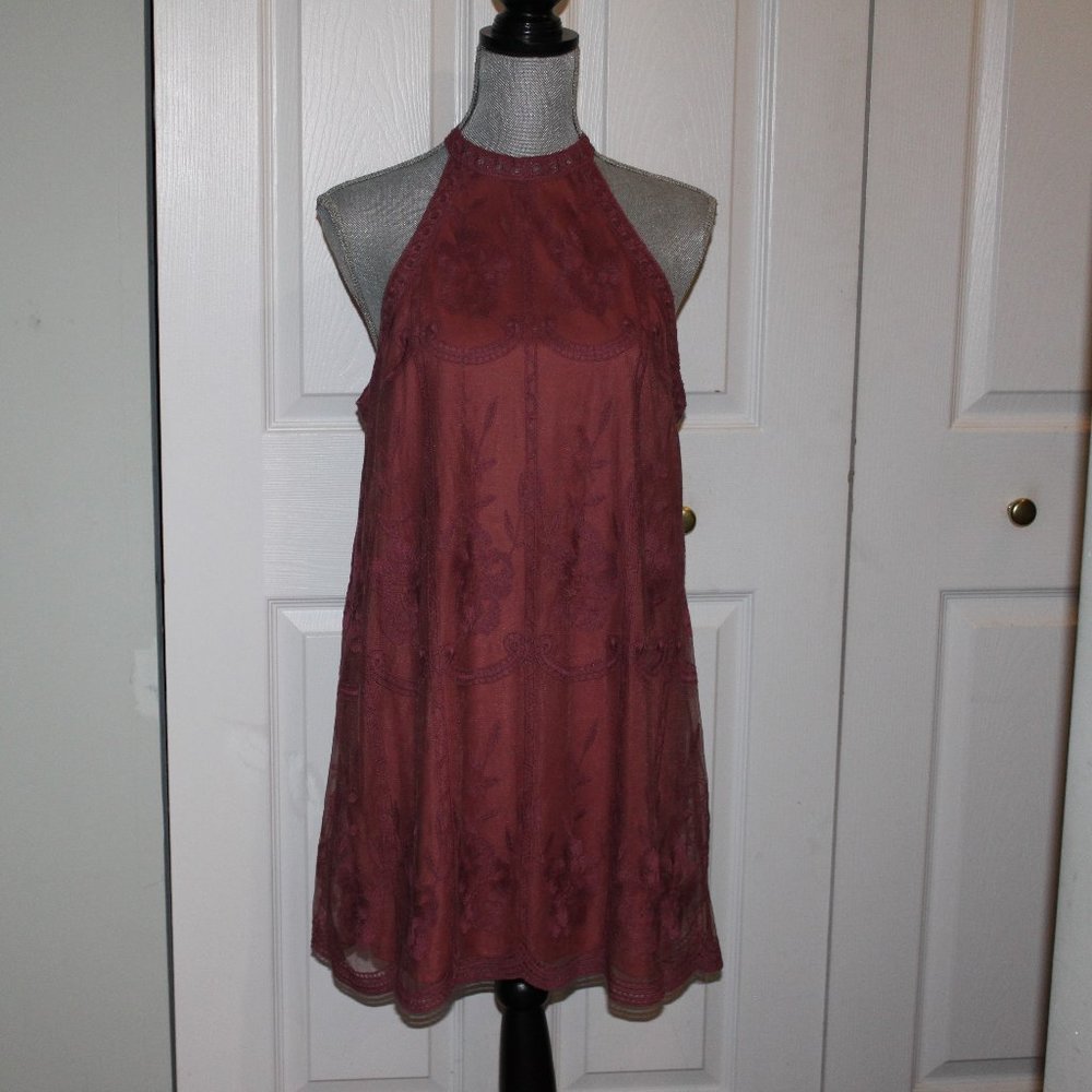 Wild Honey Mauve Halter Dress